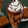 Chocolate Milkshake With Ice Cream paint by numbers
