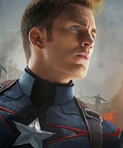 Chris Evans Captain America paint by numbers