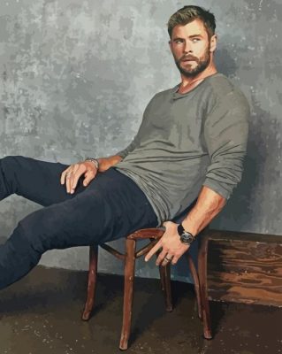 chris hemsworth paint by numbers