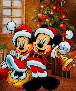 Chrismas Day With Mickey and Minnie paint by numbers