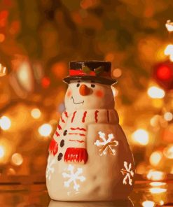 Christmas Snowman paint by numbers