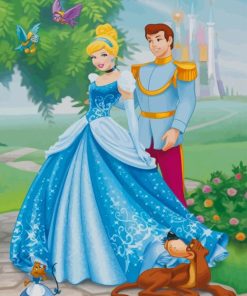 Cinderella With Her Prince paint by numbers