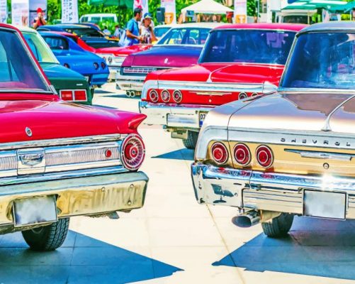 Classical Old Cars paint by numbers