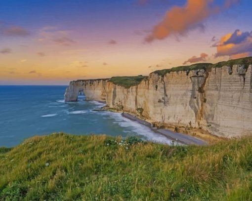 cliff beach paint by numbers