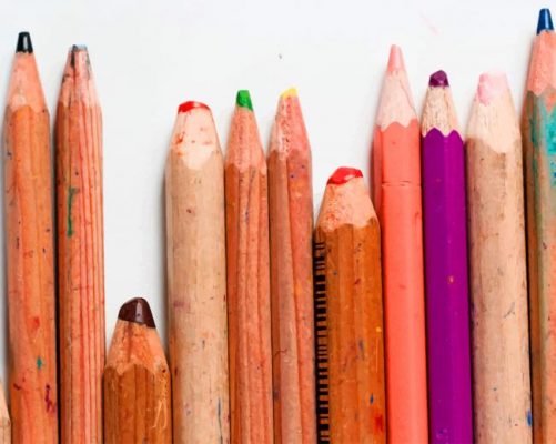 Close Up Pencils painting by numbers