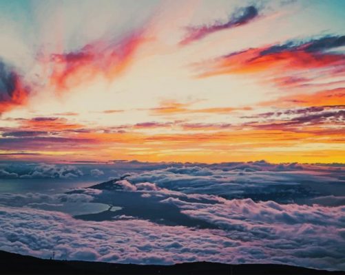 clouds sunset paint by numbers