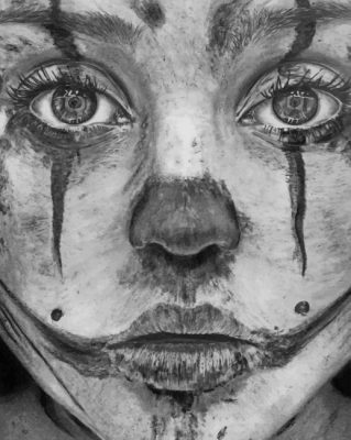 Clown Monochrome paint By Numbers