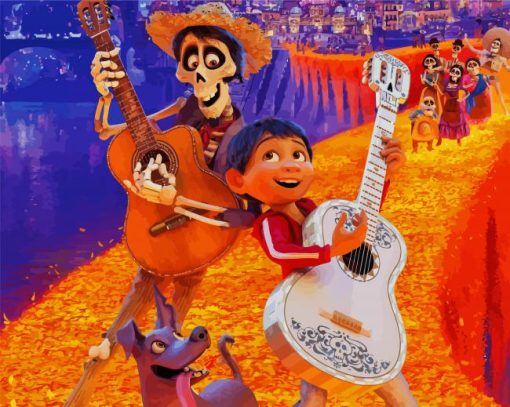 Miguel Coco Movie paint by number