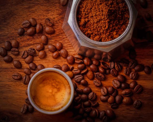 Coffee Beans paint by number
