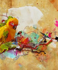 Colorful Bird paint by numbers