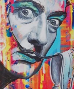 Colorful Dali paint by numbers