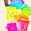 colorful deck of cards painting by numbers