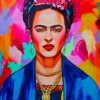 Colorful Frida Kahlo paint by number