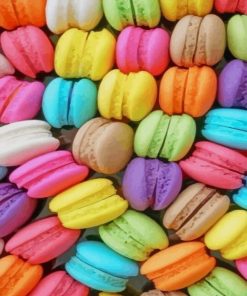 Colorful Macarons paint by numbers