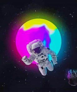 Colorful Planet Astronaut paint by number