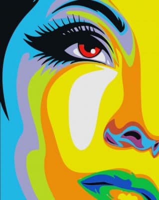 Colorful Pop Art Portrait paint by numbers