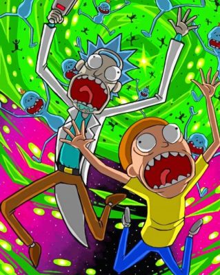 Colorful Rick And Morty paint By numbers