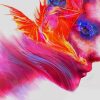 Colorful Woman Face Artwork paint by number