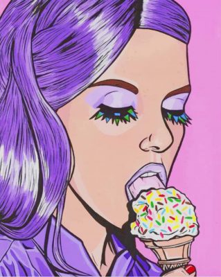 Comic Pop Art Girl paint by numbers