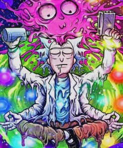 Cool Rick Sanchez Paint By Numbers