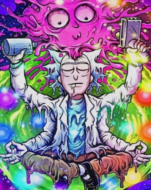 Cool Rick Sanchez Paint By Numbers