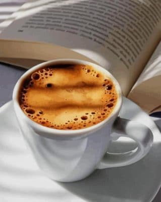 Cup Of Coffee Milk paint by numbers