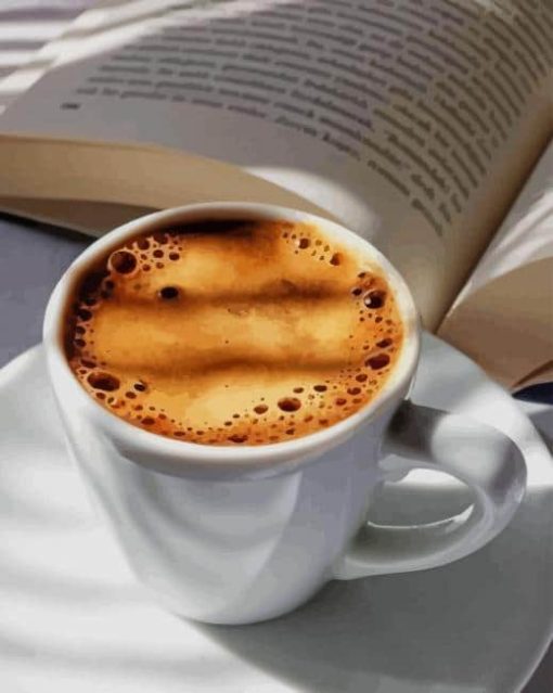 Cup Of Coffee Milk paint by numbers