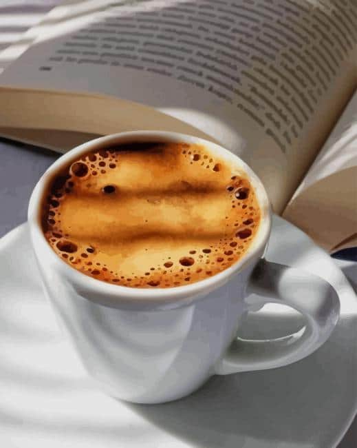 Cup Of Coffee Milk paint by numbers
