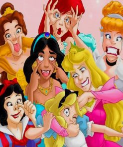 Crazy Disney Princess paint by numbers