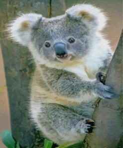 cute baby koala paint by numbers