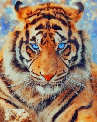 Cute Tiger paint by numbers