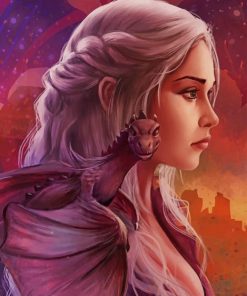 Daenerys Targaryen Mother of Dragons paint by numbers