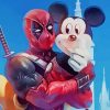 Deadpool And Mickey paint by number