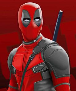 Superhero Deadpool paint by number