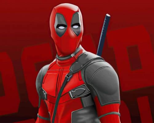 Superhero Deadpool paint by number