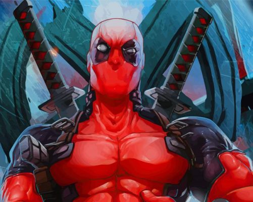 Deadpool Superhero paint by number