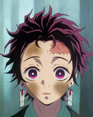 Demon Slayer kimetsu Tanjiro paint by numbers