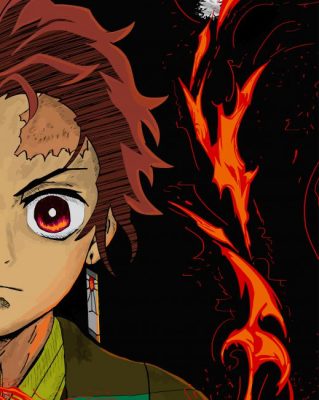Demon Slayer Tanjiro paint by numbers