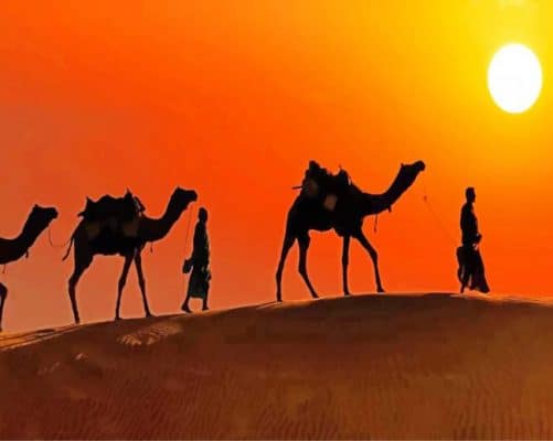 Desert Caravan paint by numbers