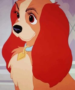 Disney Characters Lady And The Tramp paint by numbers