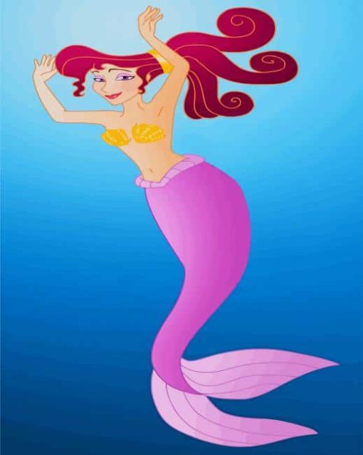 disney mermaid paint by numbers