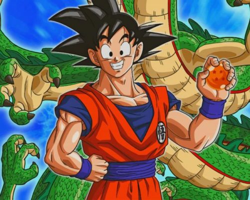 Goku And Dragon paint by numbers