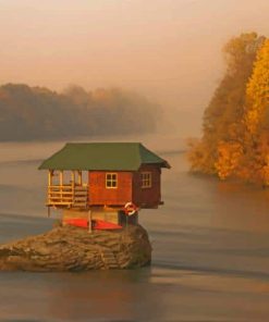 Drina River Home Serbia paint by numbers