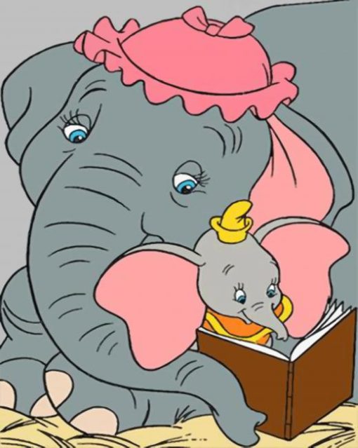 dumbo and mum disney paint by numbers