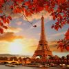 Eiffel Tower Autumn paint by number