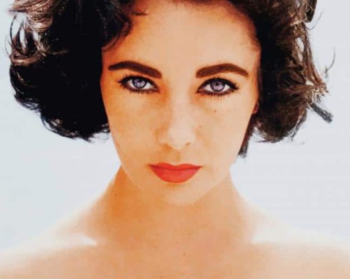 Elizabeth Taylor Purple Eyes Paint By Numbers