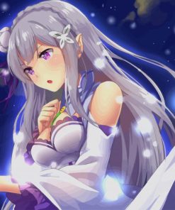 Emilia Re Zero paint by number