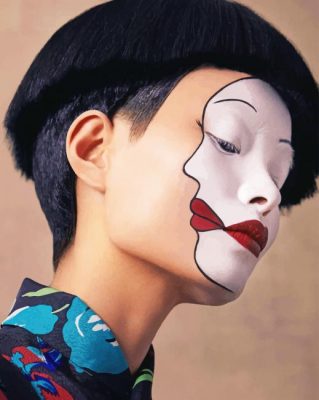face art two faces paint by number