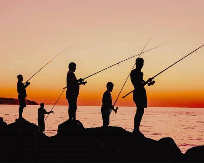 fishers silhouette paint by numbers