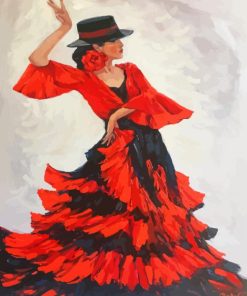 Flamenco Dancer Art paint by numbers